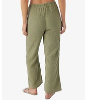 O'Neill Brenda Mid Rise Crinkle Gauze Straight Leg Pants