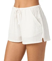 O'Neill Brenda Mid Rise Double Gauze Crinkle Shorts