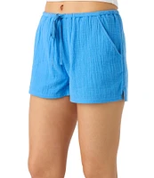 O'Neill Brenda Mid Rise Double Gauze Crinkle Shorts