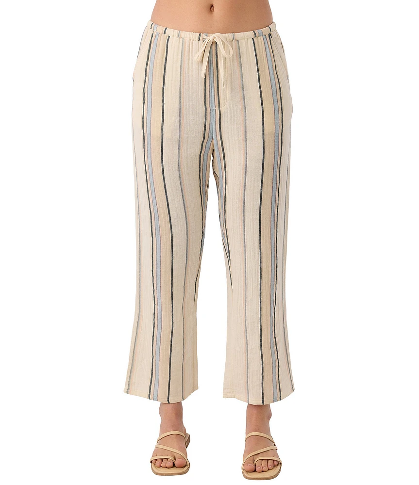 O'Neill Brenda Mid Rise Striped Double-Gauze Pants