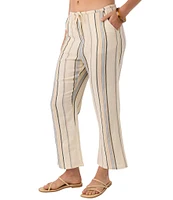 O'Neill Brenda Mid Rise Striped Double-Gauze Pants