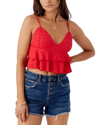 O'Neill Chloey Textured Knit Crop Tank Top