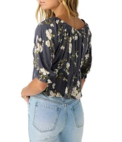 O'Neill Crisella Blouson Sleeve Floral Printed Woven Top