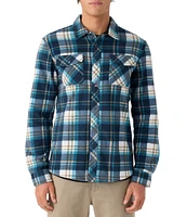 O'Neill Glacier Plaid Long Sleeve Superfleece Shirt Jacket