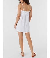 O'Neill Hadia Sleeveless Double-Gauze Smocked Back Mini Dress