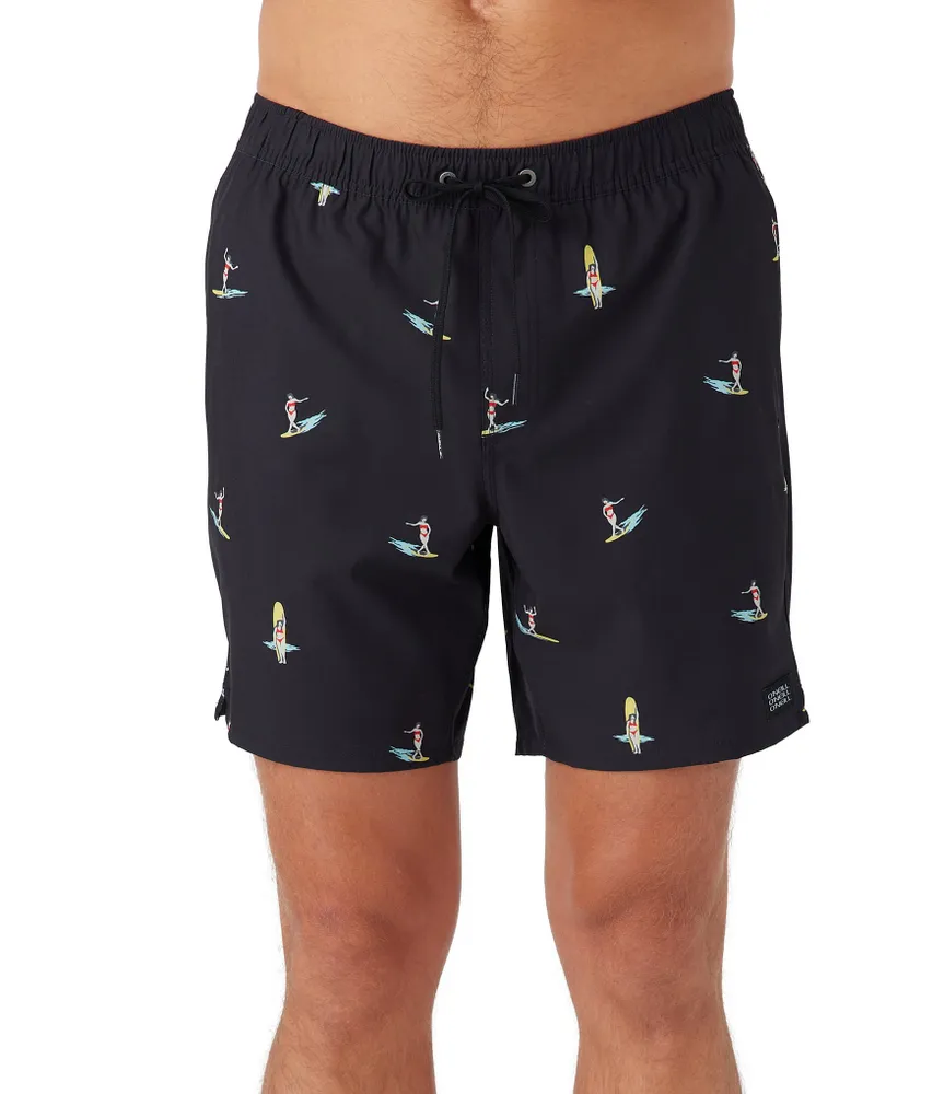 O'Neill Hermosa Elastic Waist Lined 17#double; Outseam Swim Trunks