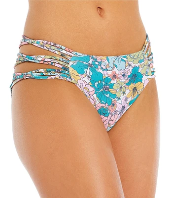 O'Neill Janis Floral Print Boulders Strappy Side Hipster Swim Bottom