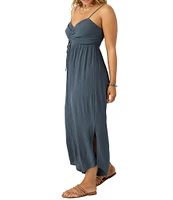 O'Neill Keiko Side Slit Wide Leg Smocked Back Jumpsuit