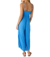 O'Neill Keiko Side Slit Wide Leg Smocked Back Jumpsuit