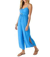 O'Neill Keiko Side Slit Wide Leg Smocked Back Jumpsuit