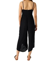 O'Neill Keiko Side Slit Wide Leg Smocked Back Jumpsuit