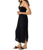 O'Neill Keiko Side Slit Wide Leg Smocked Back Jumpsuit