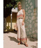 O'Neill Lacey Coordinating Printed Wide Leg Pants