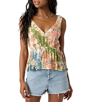 O'Neill Luiza Mixed-Media Floral Tank Top
