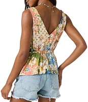 O'Neill Luiza Mixed-Media Floral Tank Top
