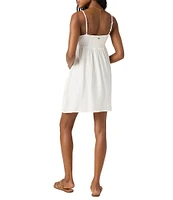 O'Neill Natalya Double Gauze Crinkle Tie Front Mini Dress
