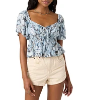 O'Neill Nola Palmetto Short Sleeve Top