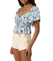 O'Neill Nola Palmetto Short Sleeve Top
