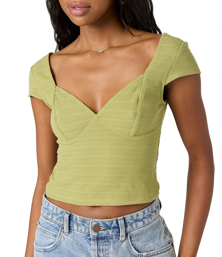 O'Neill Nyn Short Sleeve Textured Knit Top