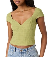 O'Neill Nyn Short Sleeve Textured Knit Top