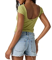 O'Neill Nyn Short Sleeve Textured Knit Top