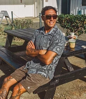 O'Neill OG Era Debossed Jacquard Knit Terry Cloth Short Sleeve Shirt