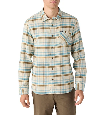 O'Neill Redmond Long Sleeve Yarn-Dyed Light Plaid Woven Shirt