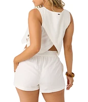 O'Neill Sanders Sleeveless Cropped Linen-Blend Tank Top
