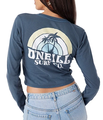 O'Neill Shoreliner Long Sleeve Cropped Graphic T-Shirt