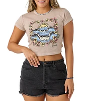 O'Neill Tropic Tide Short Sleeve Cropped Graphic T-Shirt