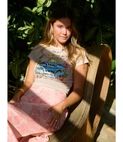 O'Neill Tropic Tide Short Sleeve Cropped Graphic T-Shirt