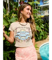 O'Neill Tropic Tide Short Sleeve Cropped Graphic T-Shirt