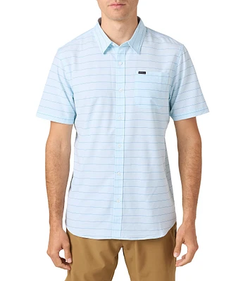 O'Neill TRVLR UPF Traverse Relaxed Fit Short Sleeve Striped Woven Shirt
