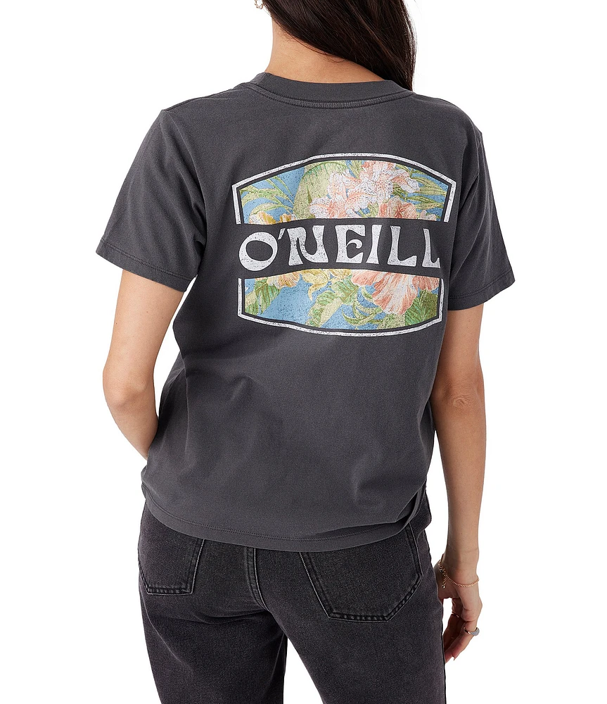 O'Neill Tulum Floral Short Sleeve Graphic Oversized T-Shirt