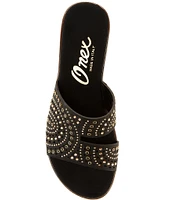 Onex Sammy Leather Studded Slide Sandals