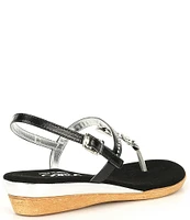 Onex Taylor Leather Embellished Thong Sandals