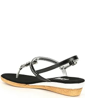 Onex Taylor Leather Embellished Thong Sandals