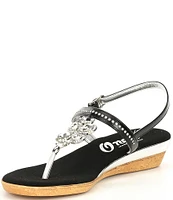 Onex Taylor Leather Embellished Thong Sandals