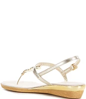 Onex Taylor Leather Embellished Thong Sandals