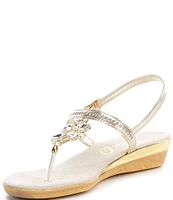 Onex Taylor Leather Embellished Thong Sandals