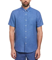 Original Penguin Delave Linen Short Sleeve Woven Shirt