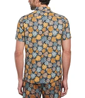 Original Penguin Linen Floral Print Short Sleeve Woven Shirt