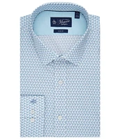 Original Penguin Slim Fit Spread Collar Thousand Palms Printed Dress Shirt