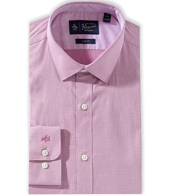 Original Penguin Slim Fit Stretch Spread Collar Aaron Dobby Dress Shirt