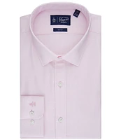 Original Penguin Slim Fit Stretch Spread Collar Royal Oxford Dress Shirt