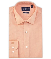 Original Penguin Slim Fit Stretch Spread Collar Royal Oxford Dress Shirt