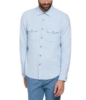 Original Penguin Stretch Double Weave Long Sleeve Woven Shirt