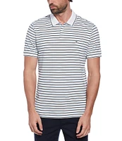 Original Penguin Stripe Interlock Short Sleeve Polo Shirt