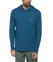 Original Penguin TV Pete Waffle Long Sleeve Hoodie