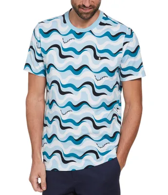 Original Penguin Wavy Print Short Sleeve T-Shirt